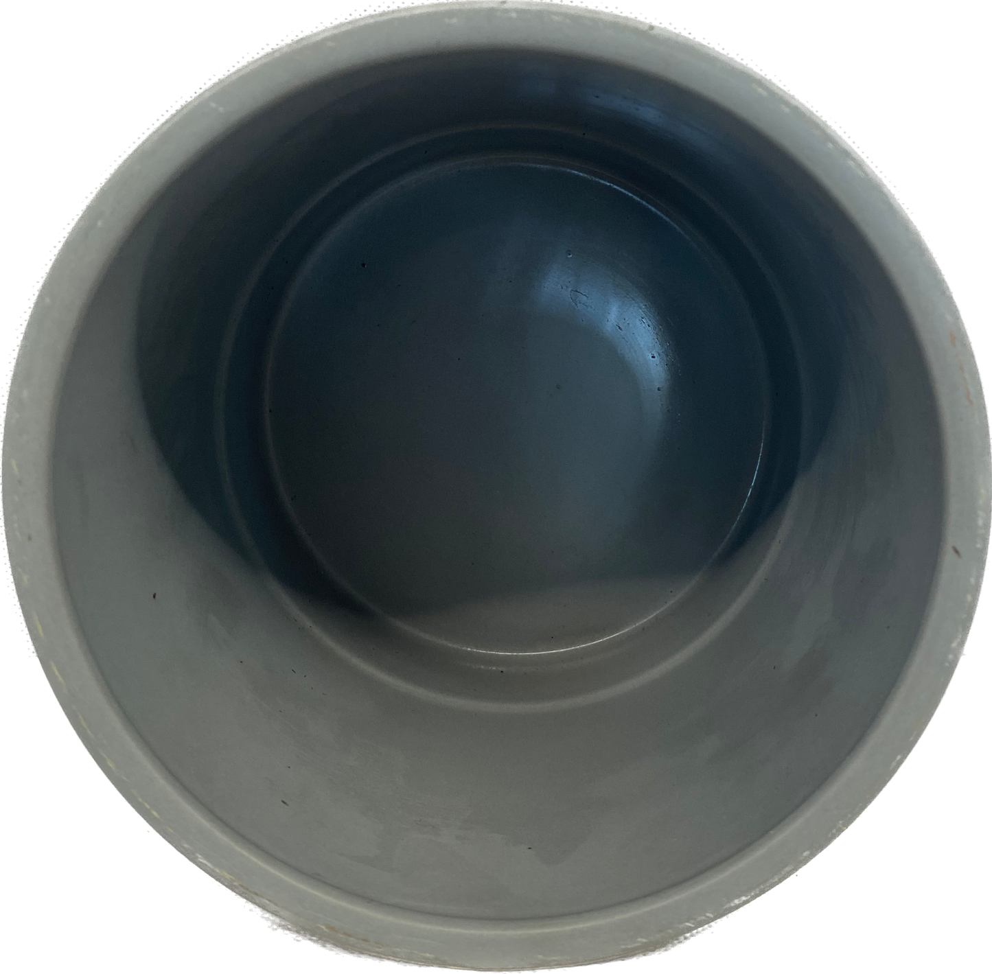 6.5IN MADERA CYLINDER FLORAL GLAZED PLANTER - MATTE LIGHT GREY