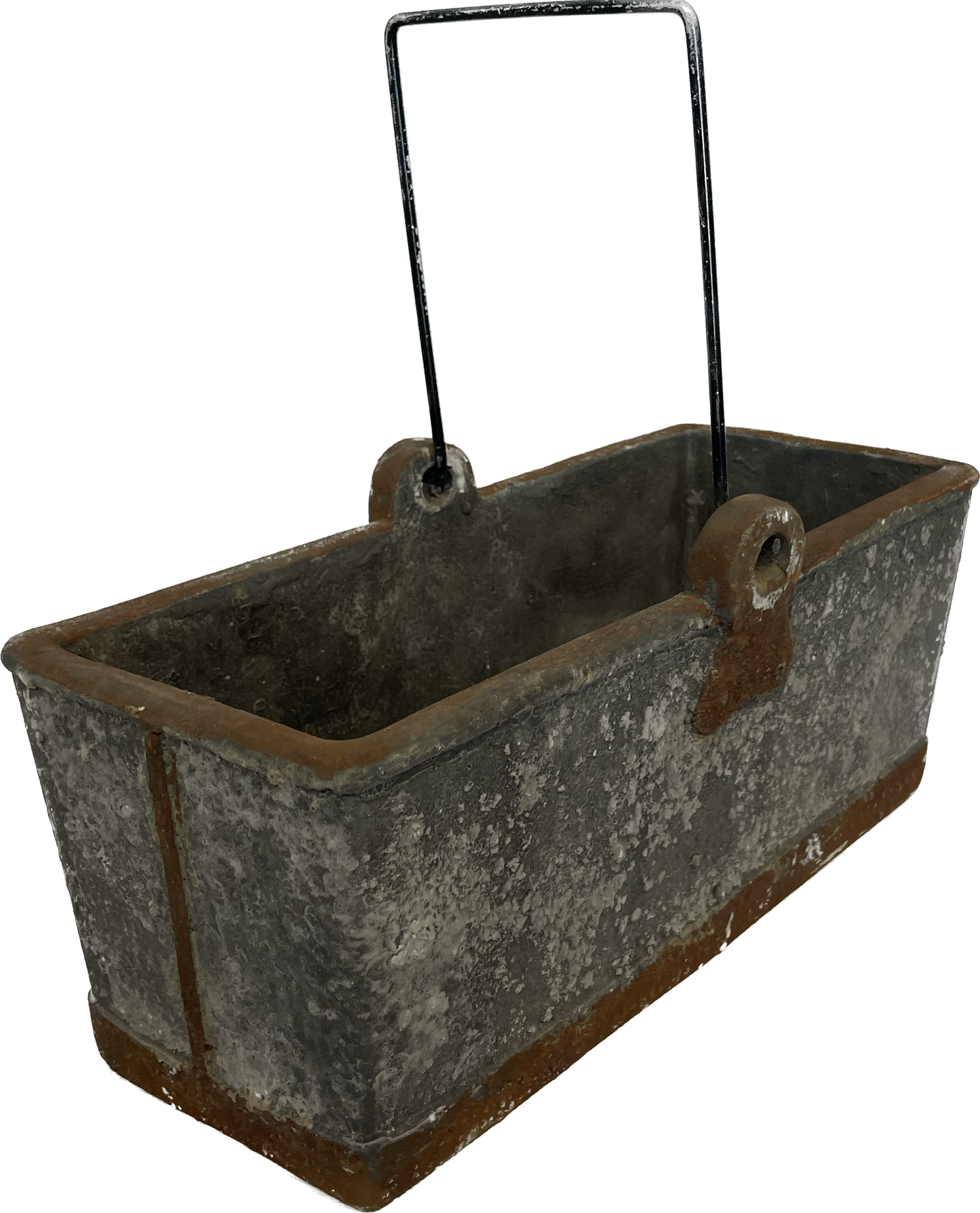 Concrete Rectangle Bucket With Handle
