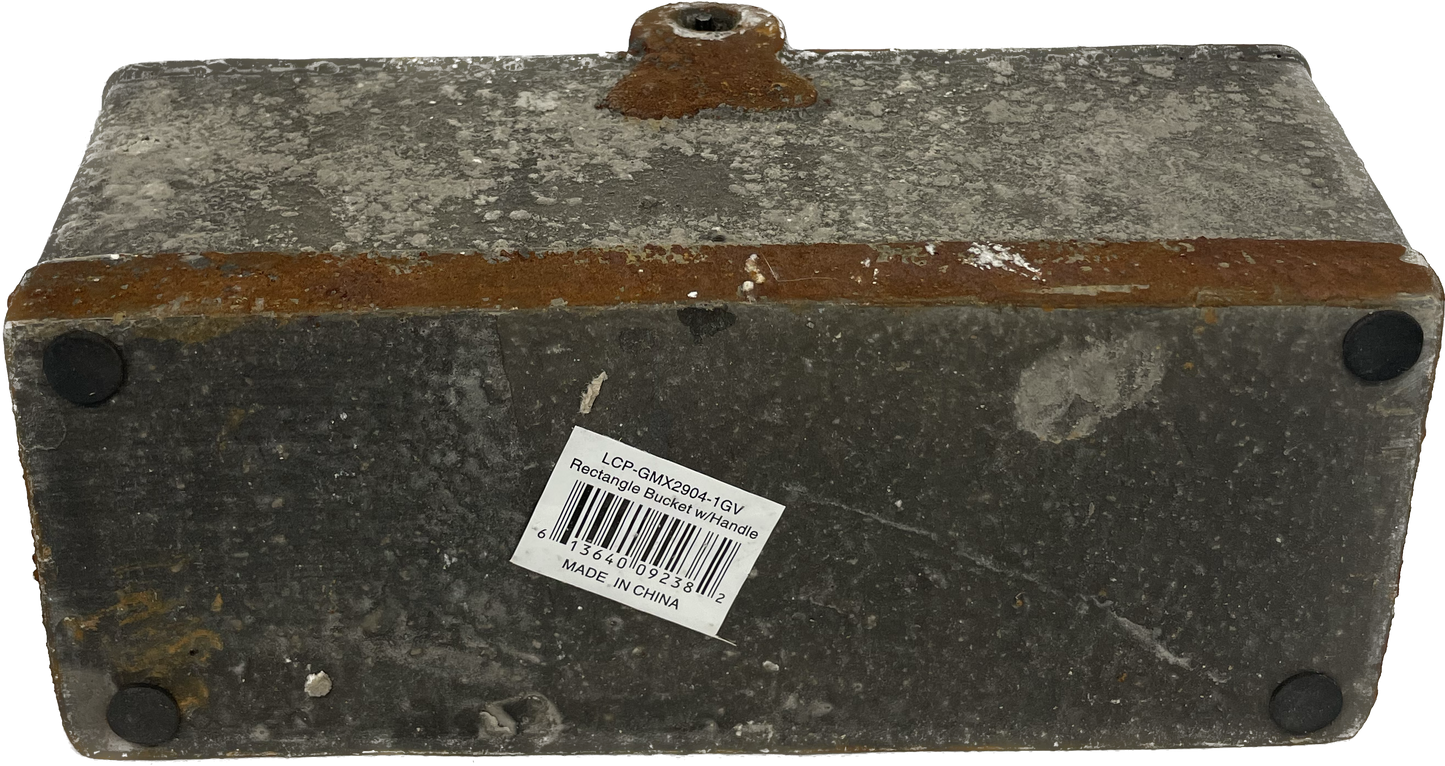 Concrete Rectangle Bucket With Handle