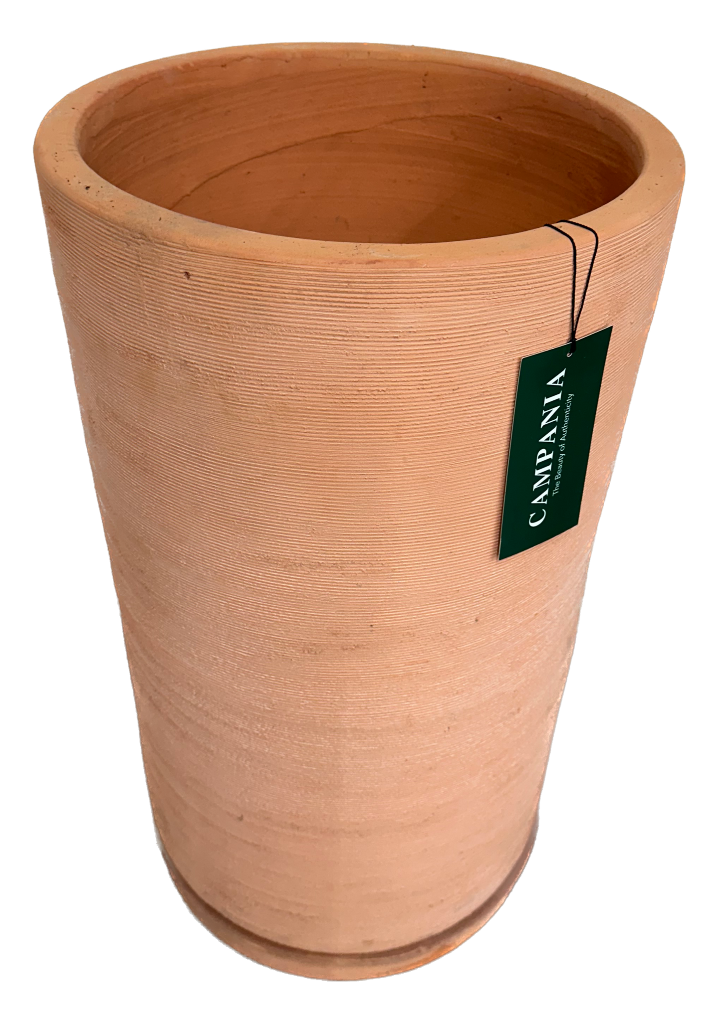 Tall Sgraffito Planter - Terra Cotta