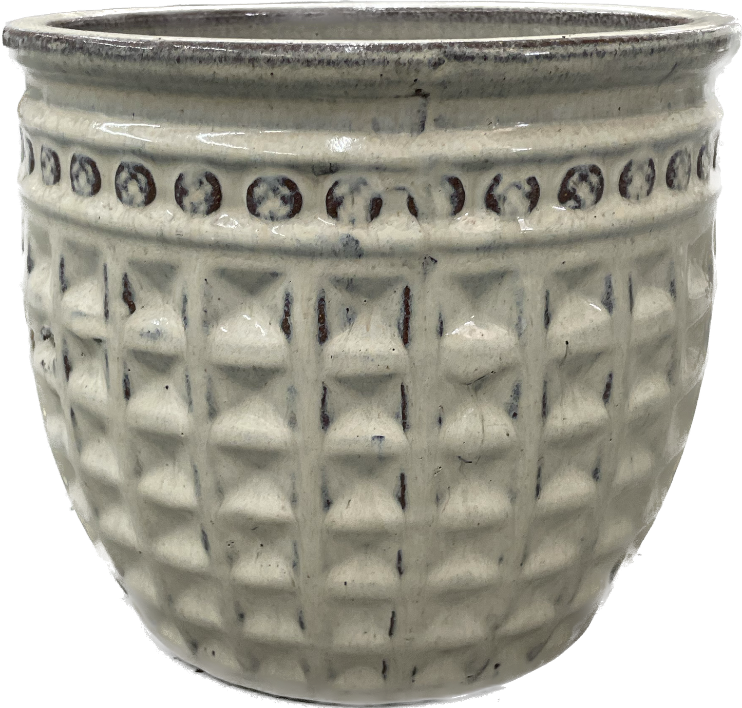 Kairos Coin Planter - Beige White