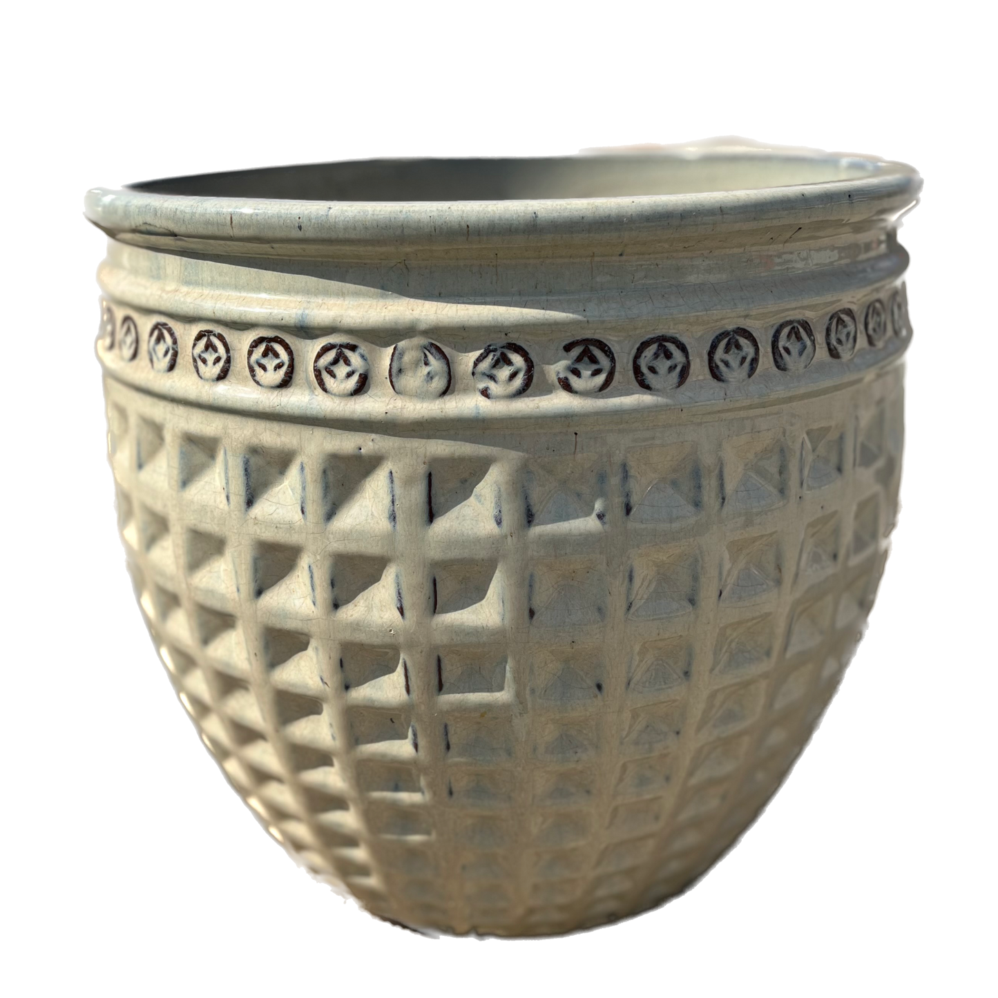 Kairos Coin Planter - Beige White