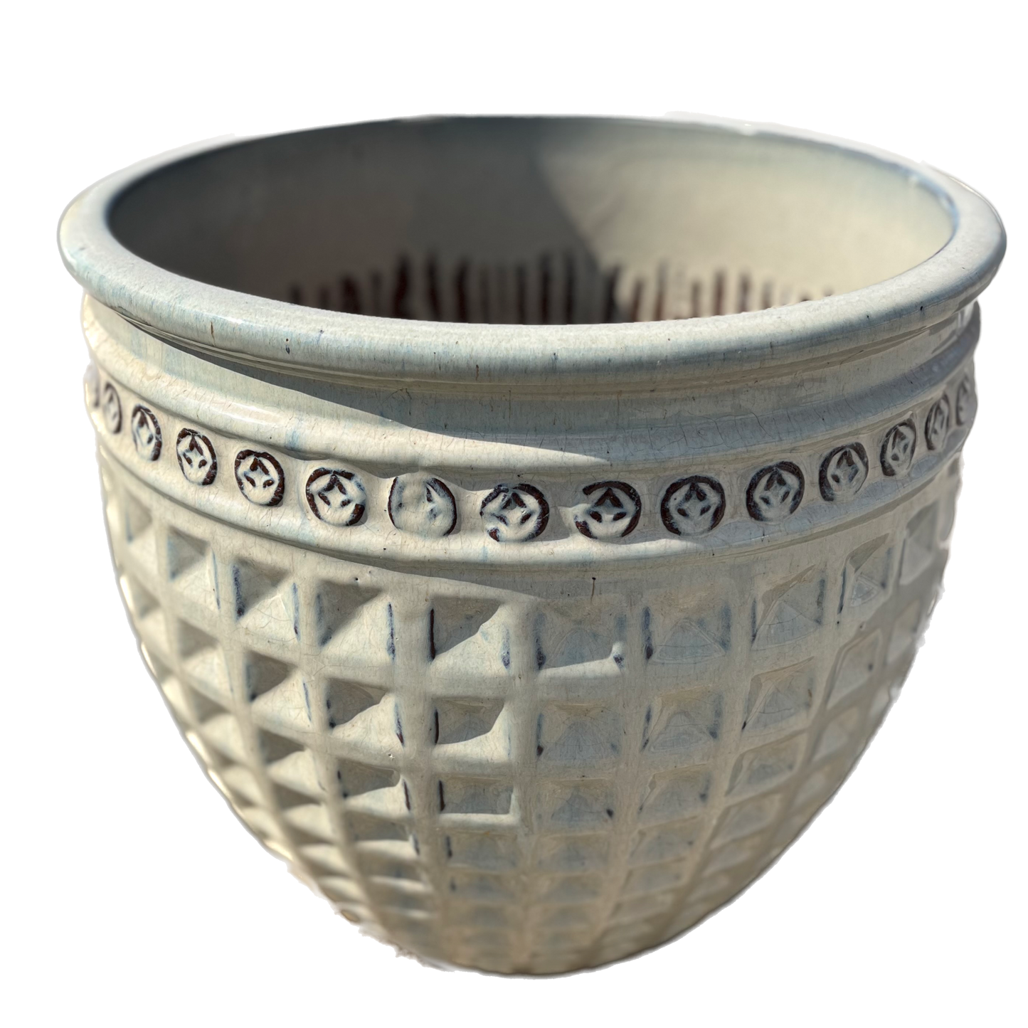 Kairos Coin Planter - Beige White