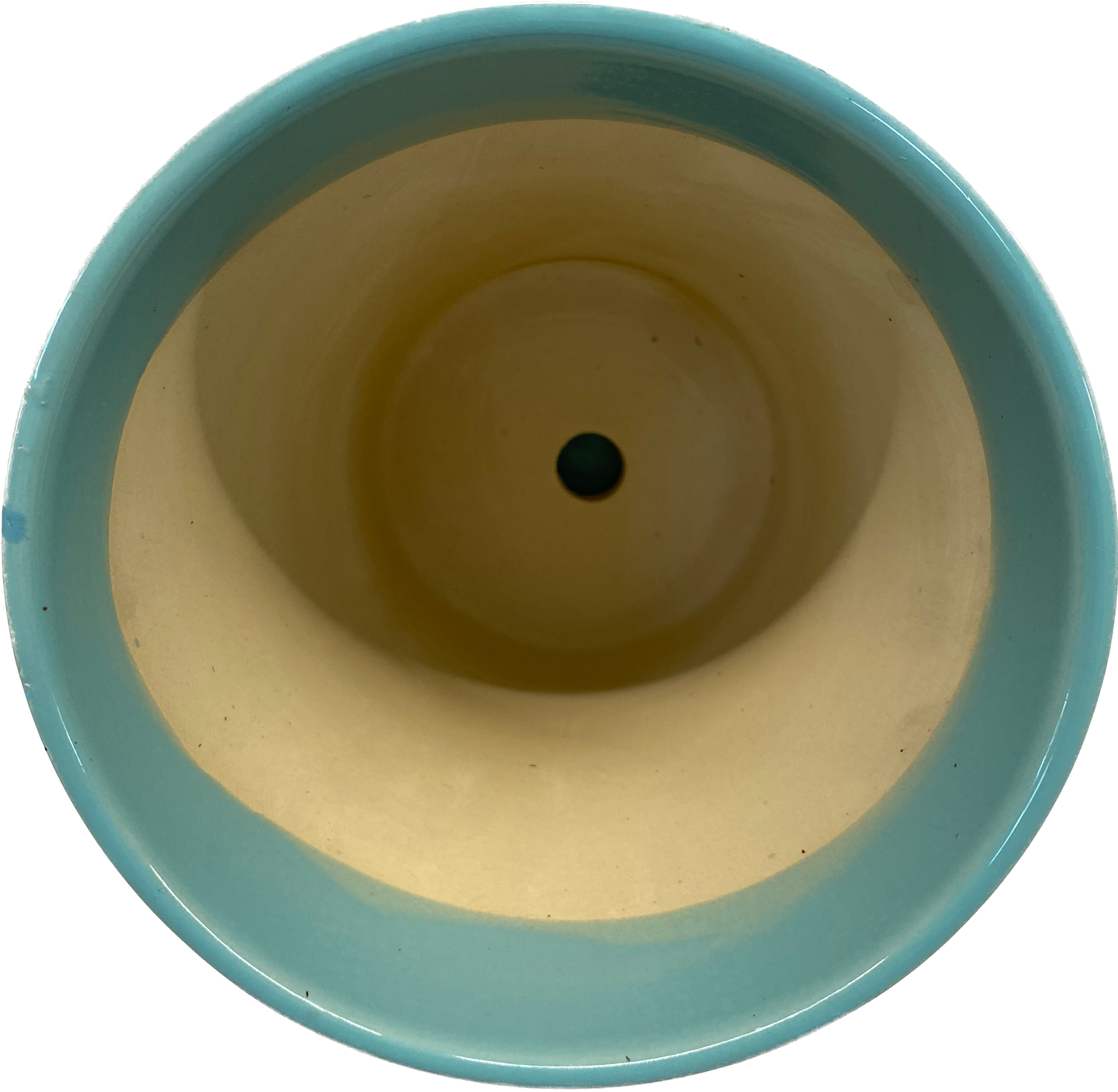 TAPERED FLORAL GLAZED POT - LIGHT BLUE