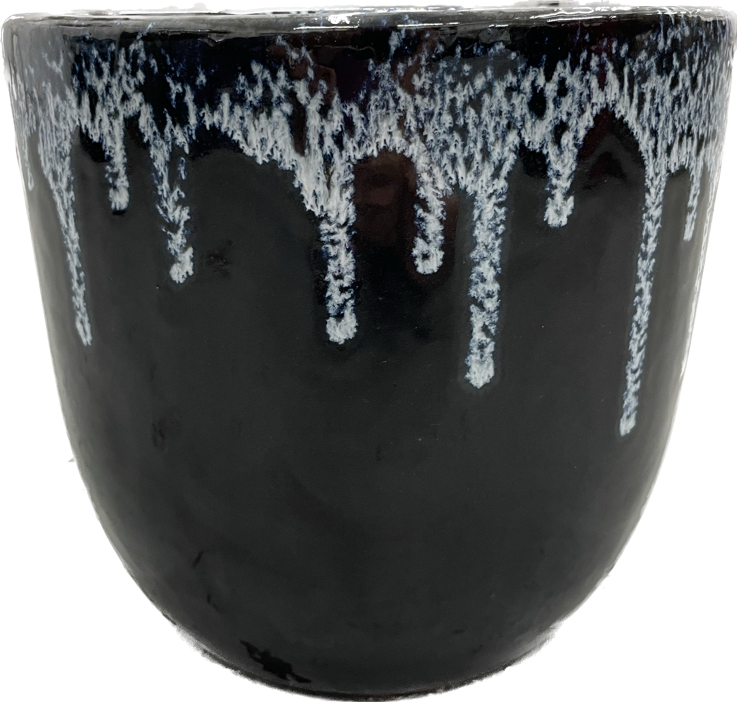 PIKA FLORAL GLAZED POT - CASCADE NIGHT