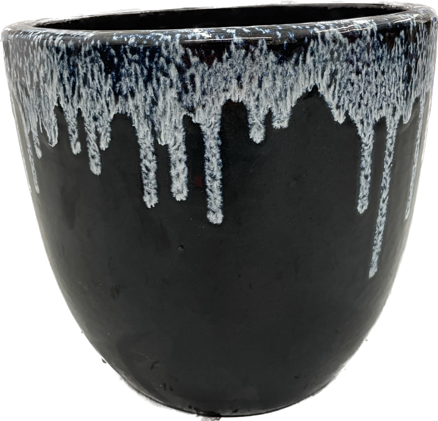 PIKA FLORAL GLAZED POT - CASCADE NIGHT