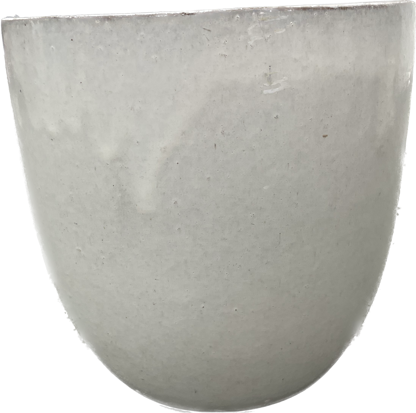 PIKA FLORAL GLAZED POT - WHITE