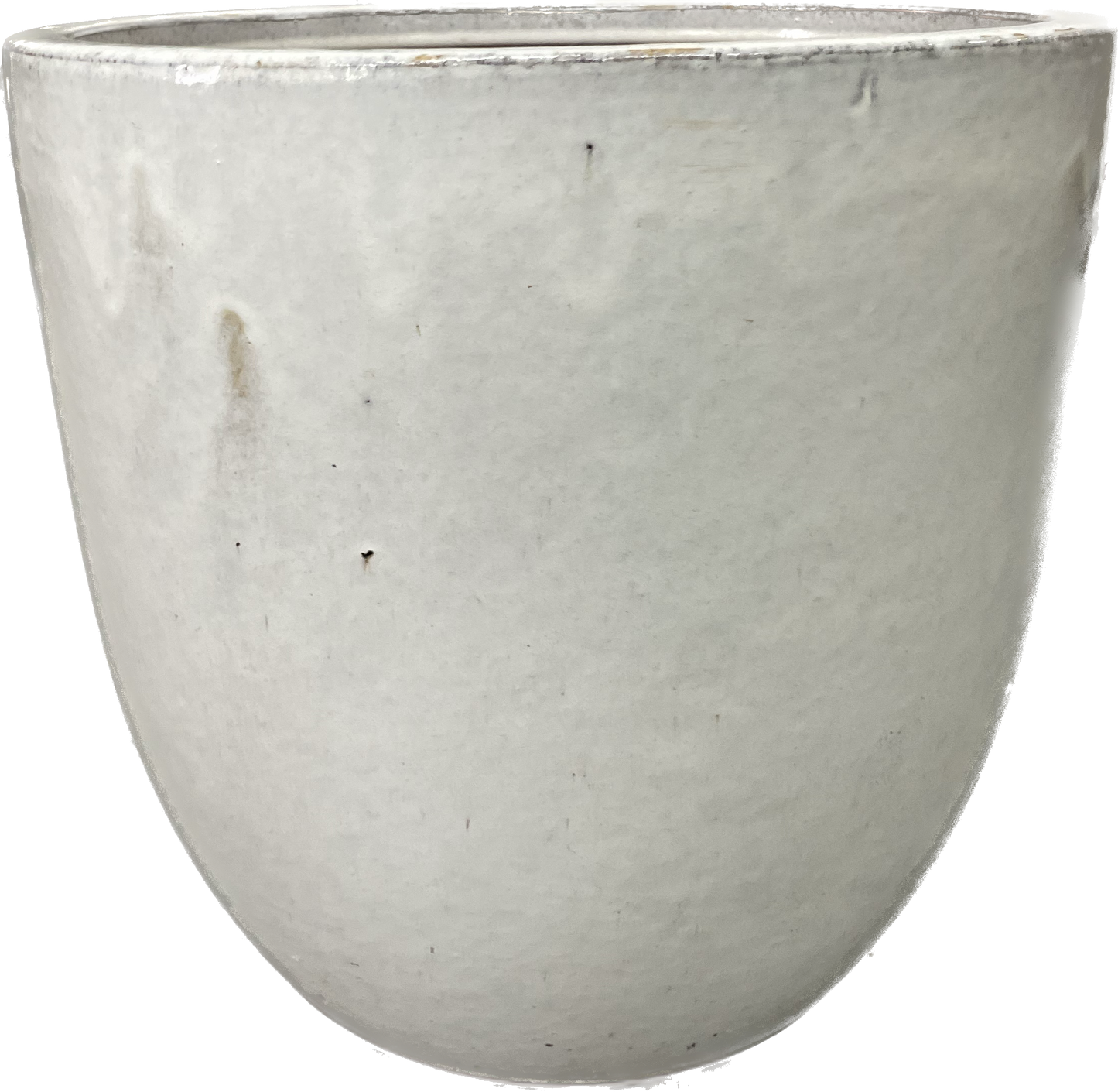 PIKA FLORAL GLAZED POT - WHITE