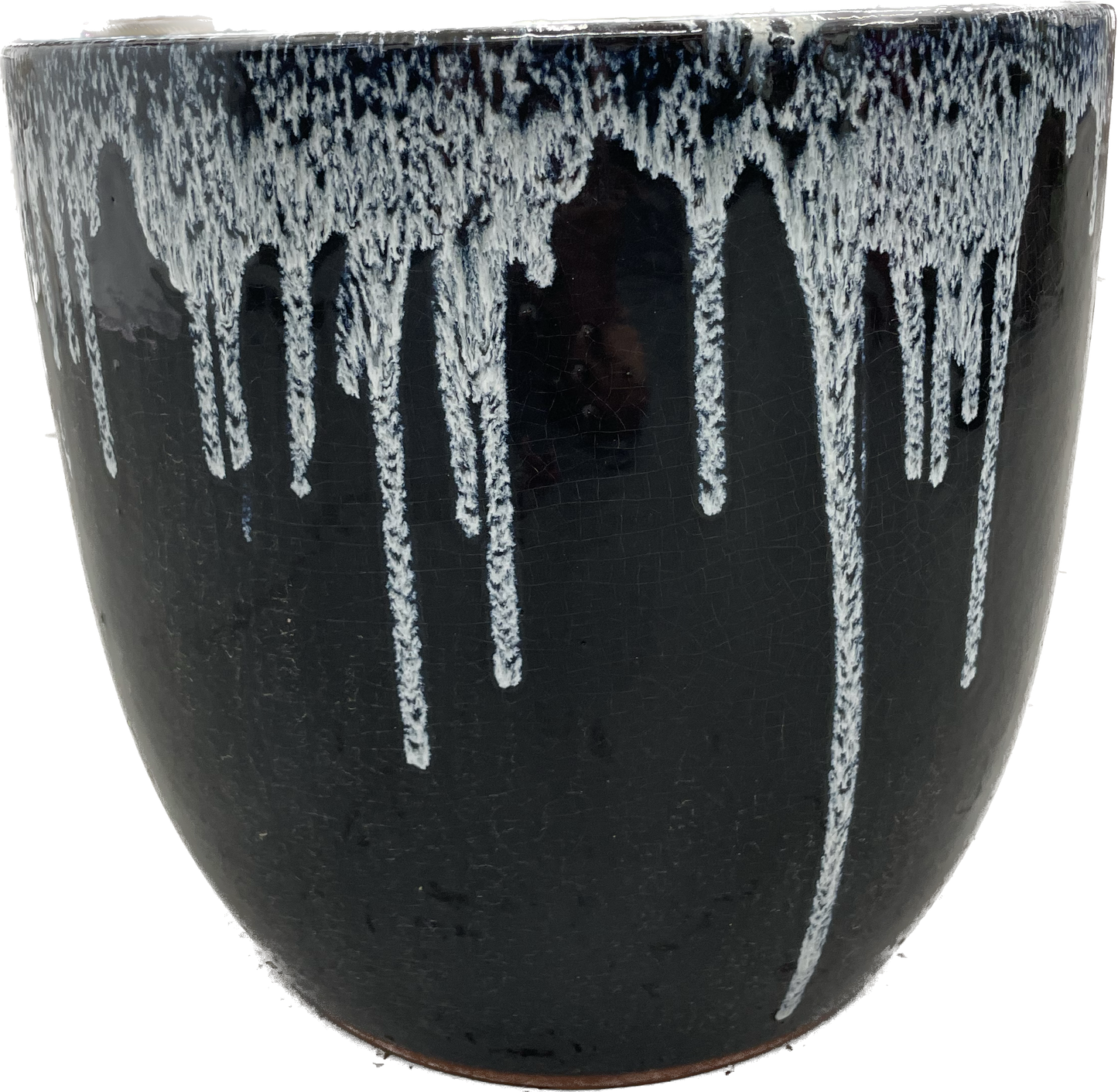 PIKA FLORAL GLAZED POT - CASCADE NIGHT