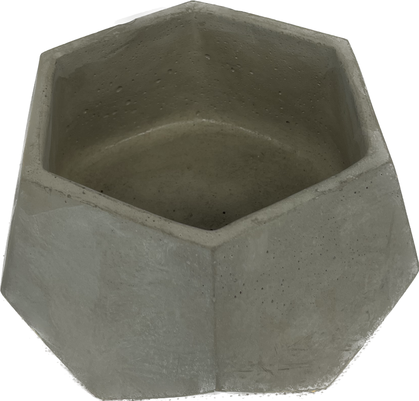 Low Hexagon Concrete Planter