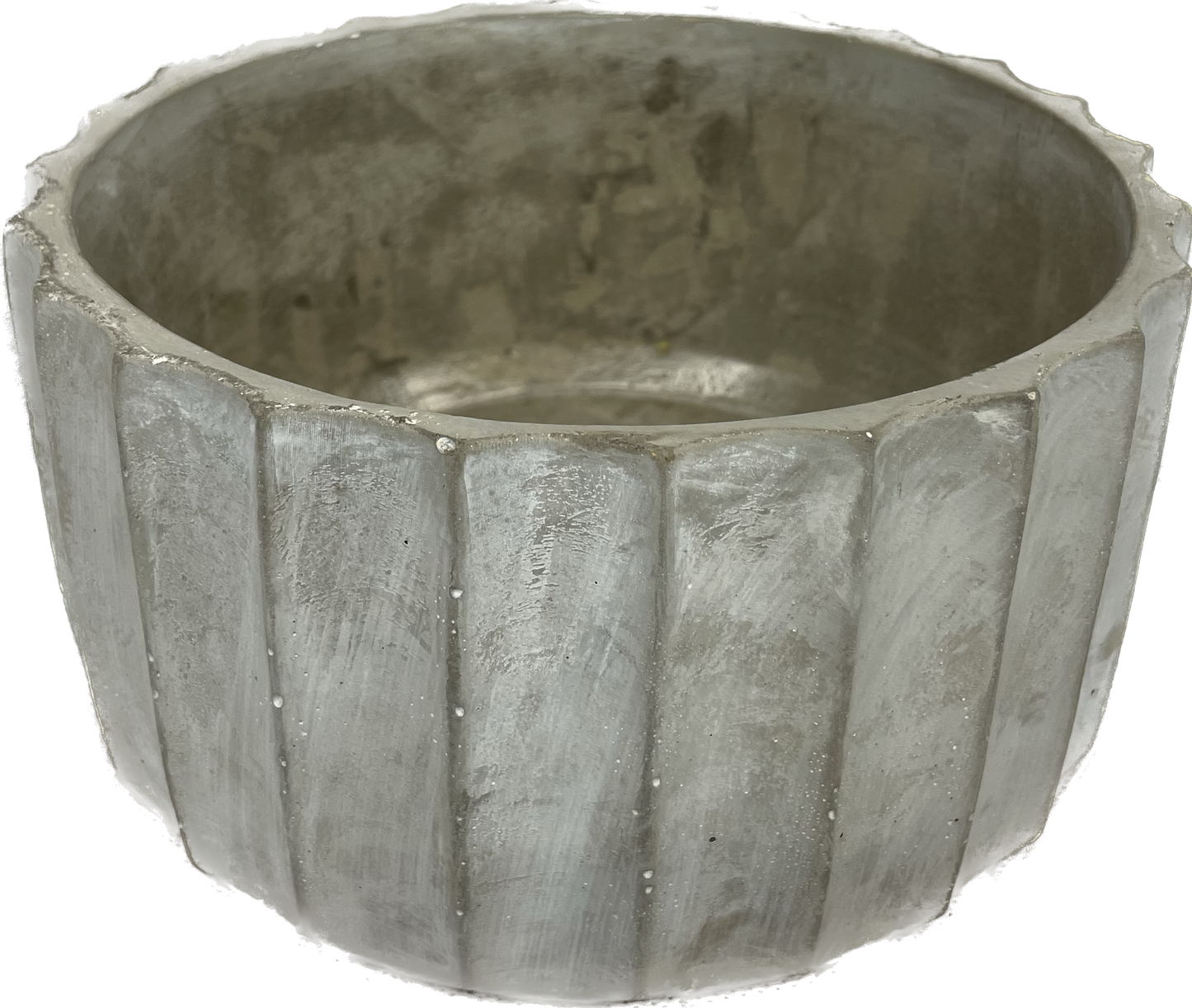 Fluted Low Concrete Cylinder