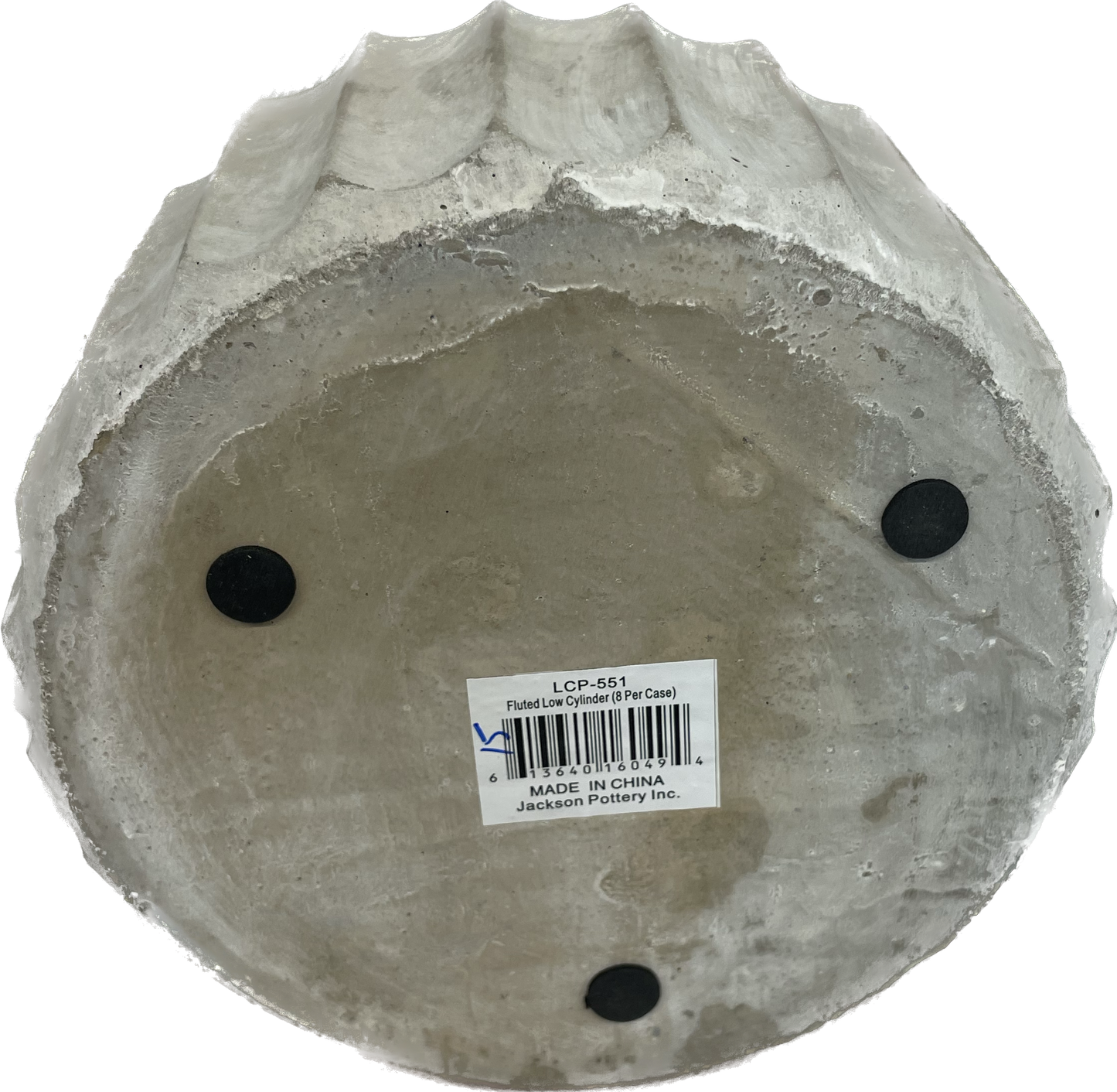 Fluted Low Concrete Cylinder