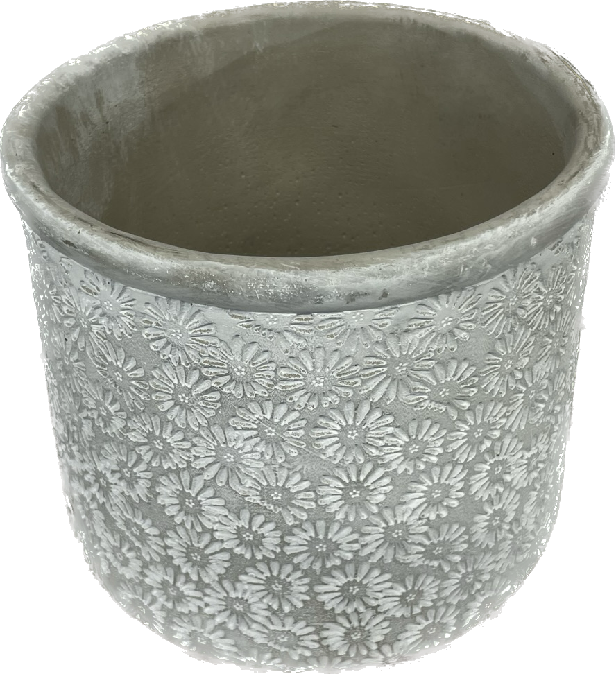 Tall Flower Power Concrete Pot