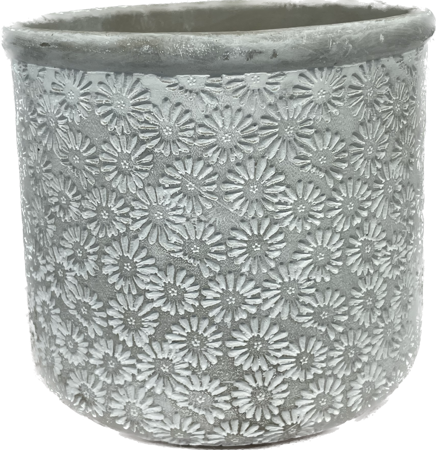 Tall Flower Power Concrete Pot