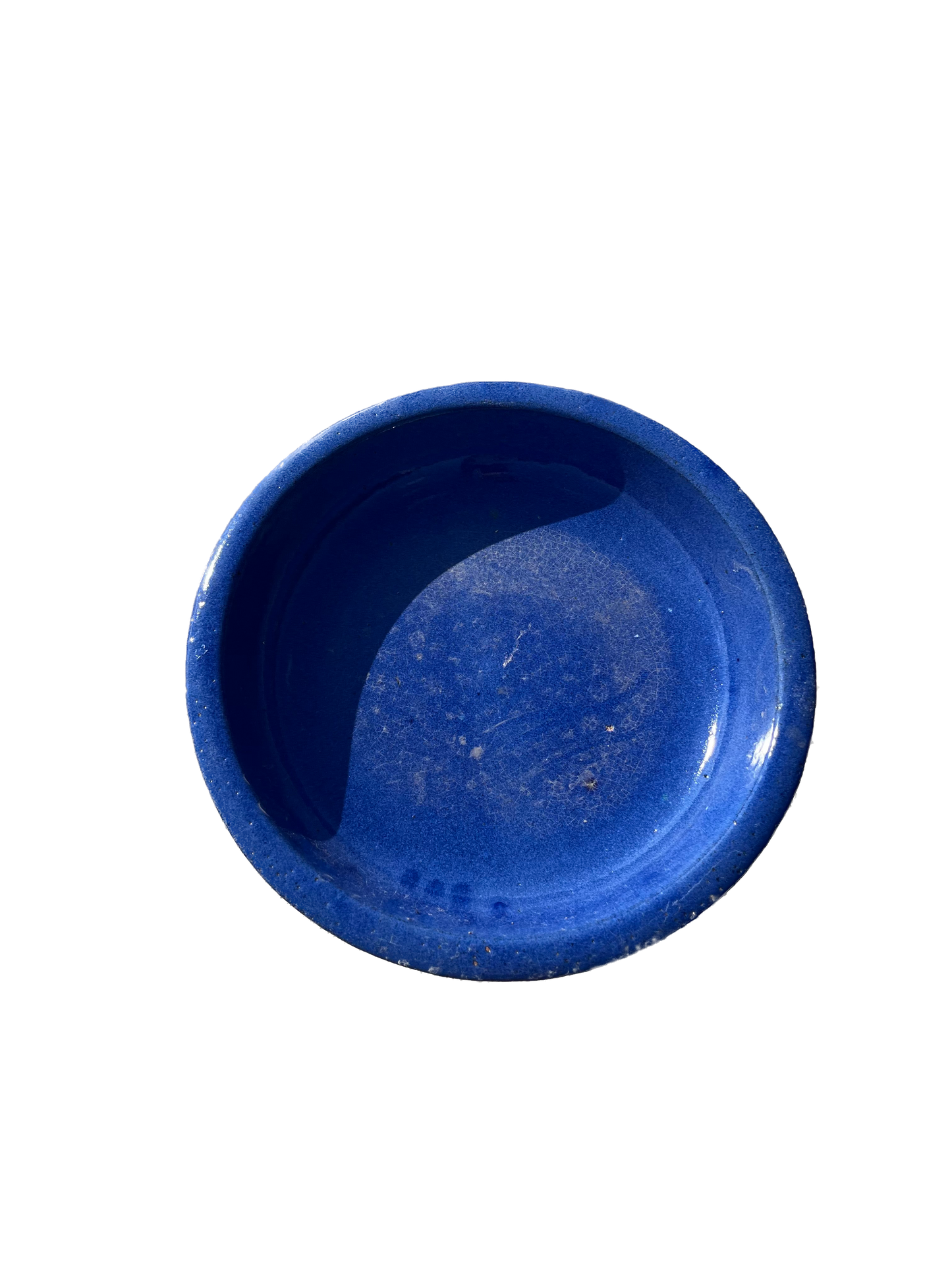 Bunting Floral Glazed Birdbath - Falling Blue